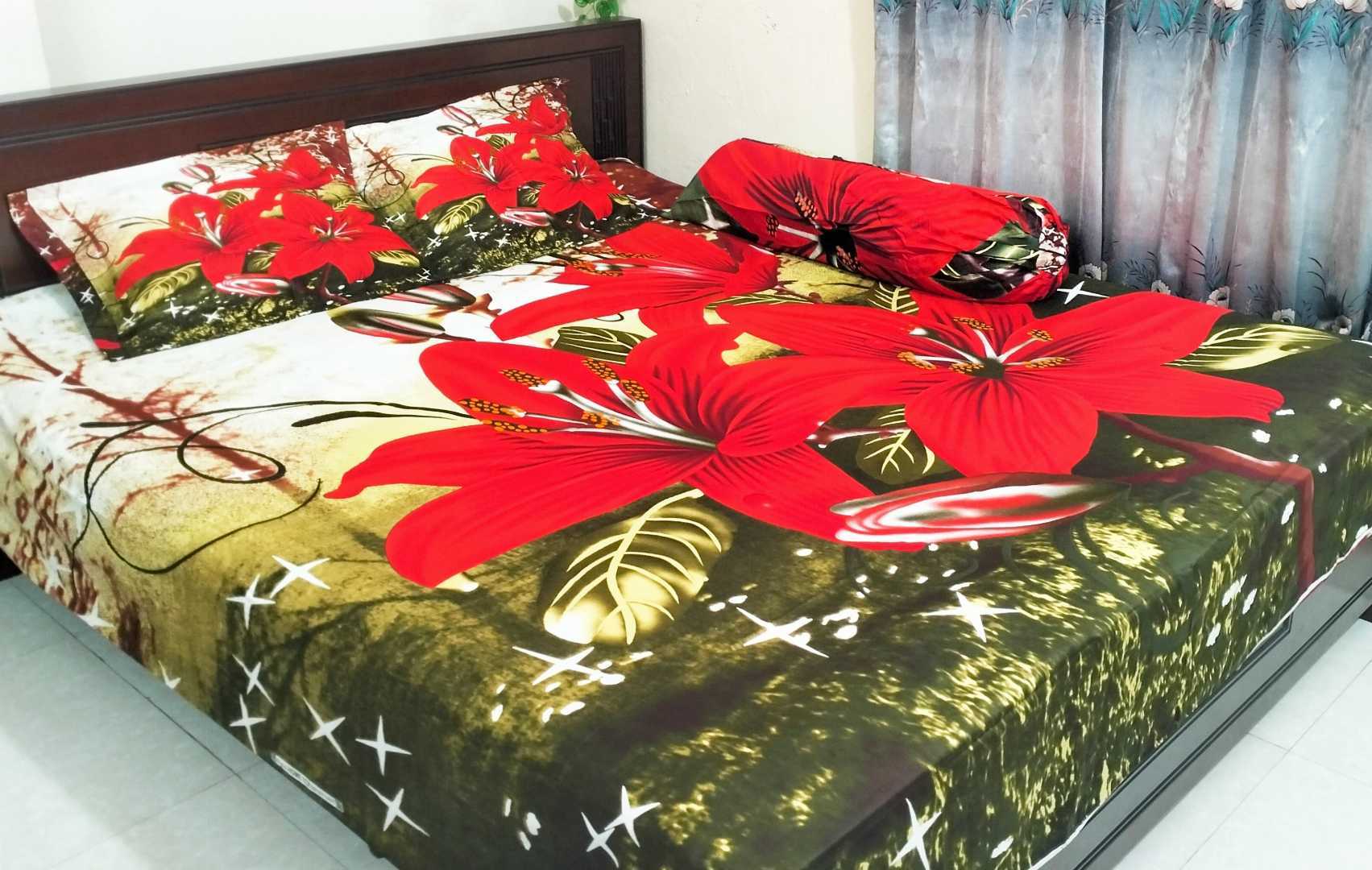 Exclusive,100%,Cotton,Bed,Sheet,7.5,feet,by,8,feet