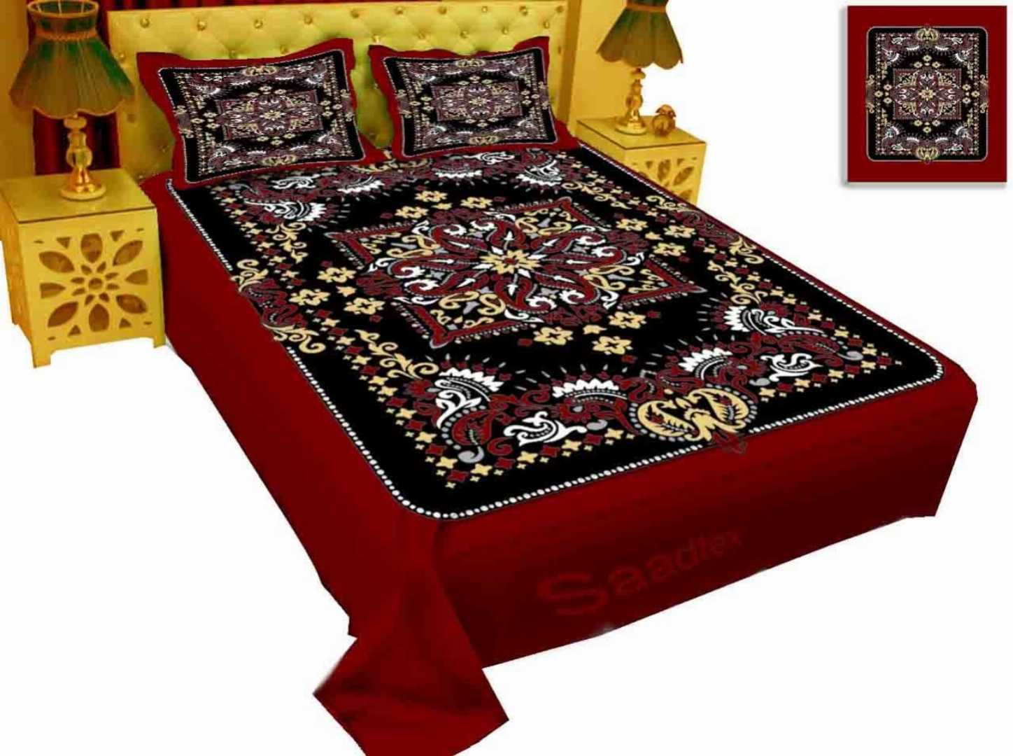 Exclusive,100%,Cotton,Bed,Sheet,7.5,feet,by,8,feet