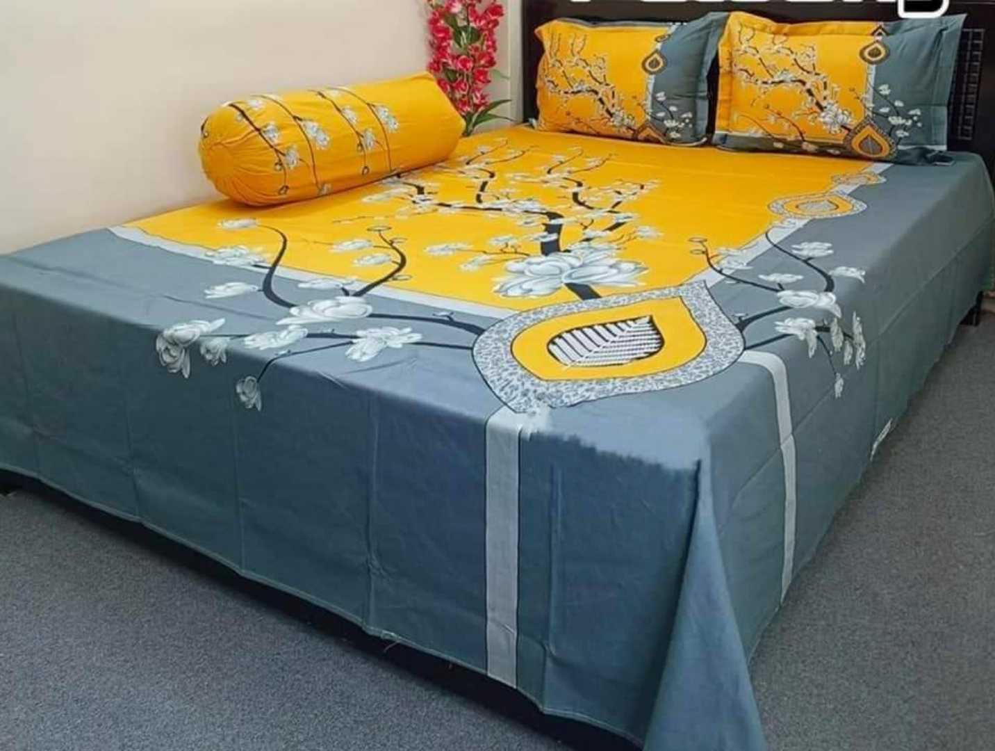 Exclusive,100%,Cotton,Bed,Sheet,7.5,feet,by,8,feet
