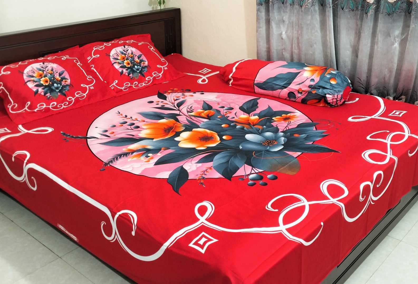 Exclusive,100%,Cotton,Bed,Sheet,7.5,feet,by,8,feet